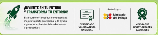 Curso con certificado y aval del Ministerio del Trabajo